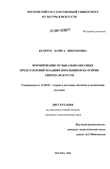 Формирование музыкально-образных представлений младших школьников на основе синтеза искусств Кравчук Лариса Викторовна Формирование музыкально-образных представлений младших школьников на основе синтеза искусств