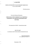 Социальная ответственность как рыночная компонента российской экономической системы Келехсаева Марианна Валерьевна Социальная ответственность как рыночная компонента российской экономической системы